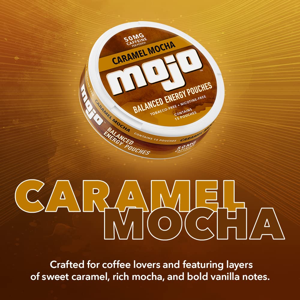 Mojo™ Balanced Energy Pouches | Healthier Energy Drink Alternative |Zero Sugar & Calorie-Free with Ginseng, Yerba Mate, B-Vitamins, and Amino Acids |