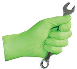 Python Grip Nitrile Gloves - 6MIL Diamond Textured - High Vis Green - Extra Large - Powder & Latex Free - 10 Boxes - 900 Gloves