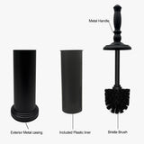 Indecor Home Metal Toilet Bowl Brush with Holder Premium Bathroom Cleaning Set Rustproof Hygienic Durable Elegant Finish
