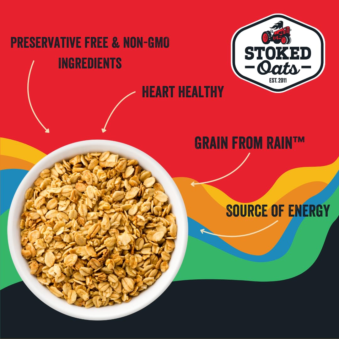 Stoked Oats - Buck Wild Granola - High Protein, Low Sugar - Gluten Free, Non-GMO - Perfect for Breakfast (35.30z)