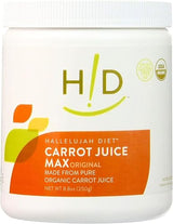 Hallelujah Diet Max Organic Carrot Juice Powder - Made with Pure Organic Carrot Juice, No Artificial Sweeteners, Vegan, Gluten Free, 8.8oz