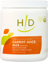 Hallelujah Diet Max Organic Carrot Juice Powder - Made with Pure Organic Carrot Juice, No Artificial Sweeteners, Vegan, Gluten Free, 8.8oz
