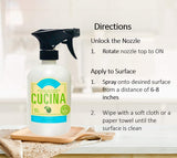Fruits and Passion Cucina Biodegradable Water Based All Purpose Cleaner Household Multi-Surface Spray Bottle Cleaner 500 Milliliter (Lime Zest