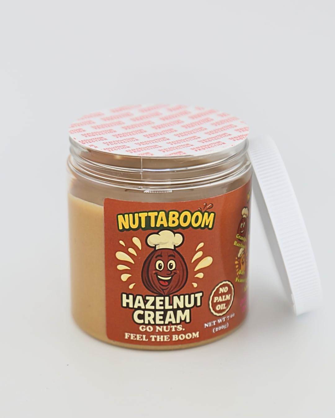 Hazelnut Cream Spread - Nuttaboom - Natural Nut Butter with Shea Butter & Organic Coconut Oil, No Palm Oil, Healthy Bread & Toast Spread, Made in USA