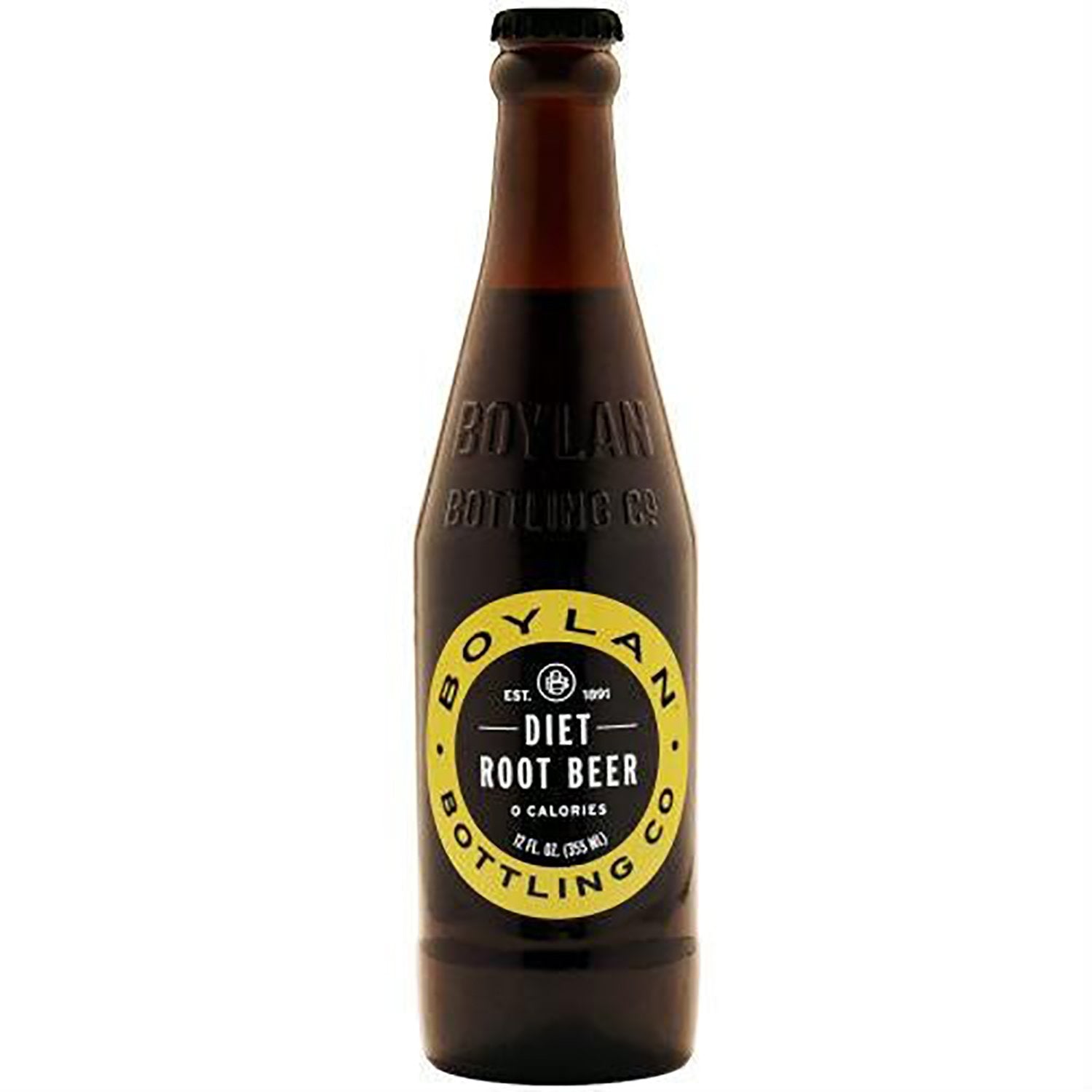 Boylan Zero Calorie Soda, 12 oz Glass Bottles (Diet Root Beer, 12 Count)