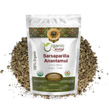 Organic Way Sarsaparilla/Anantamul Root (Hemidesmus indicus) Cut & Sifted - Herbal Tea | USDA & Kosher Certified | Vegan, Non GMO & Gluten Free |