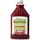DrinkFit Fruit Smoothie | Real Fruit Puree, Low Sugar, Gluten-Free & Non-GMO, Strawberry Smoothie Mix - Makes 32 Smoothies, 64 Fl Oz