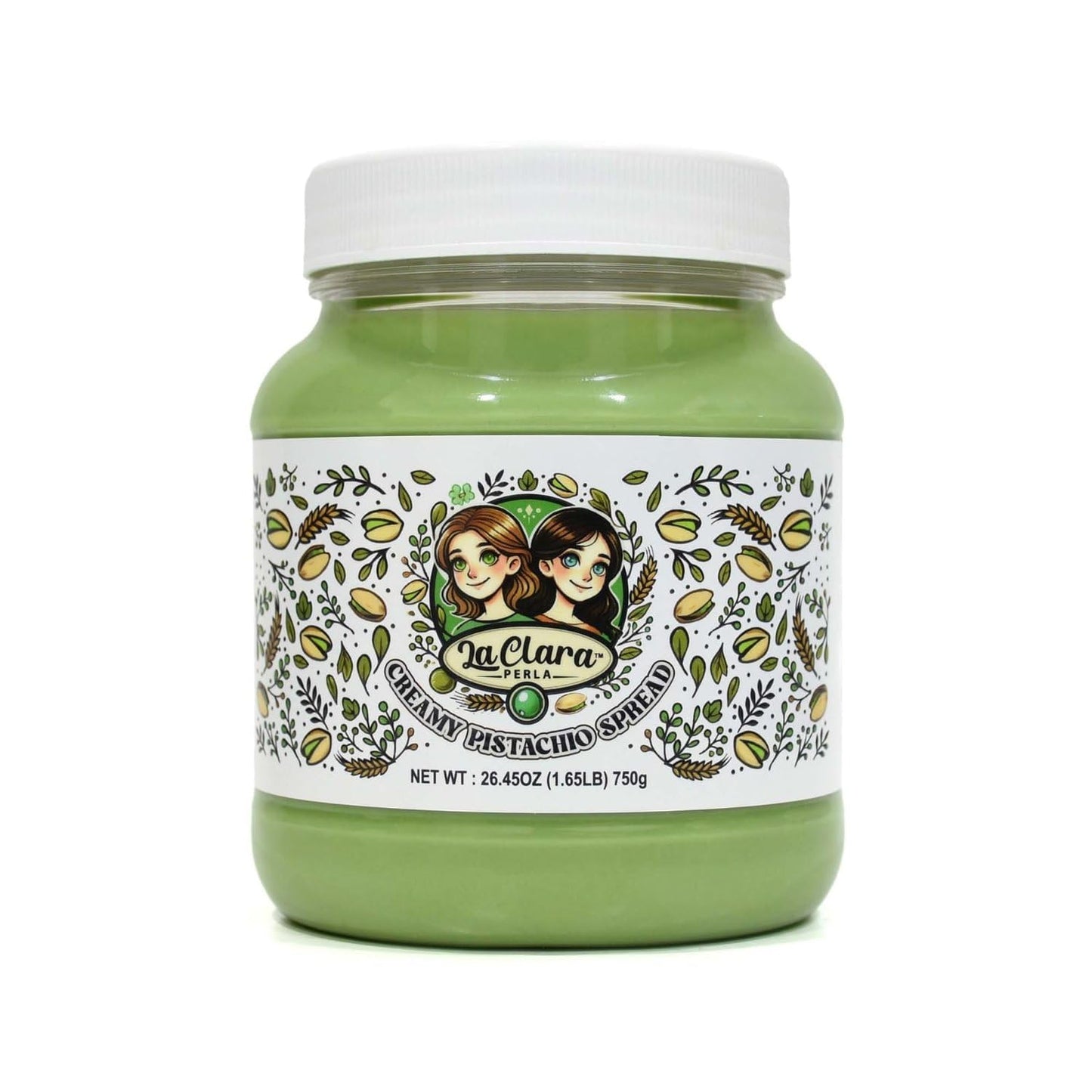 Creamy Pistachio Spread, Spreadable Pistachio Cream, 26.45 oz (750g)