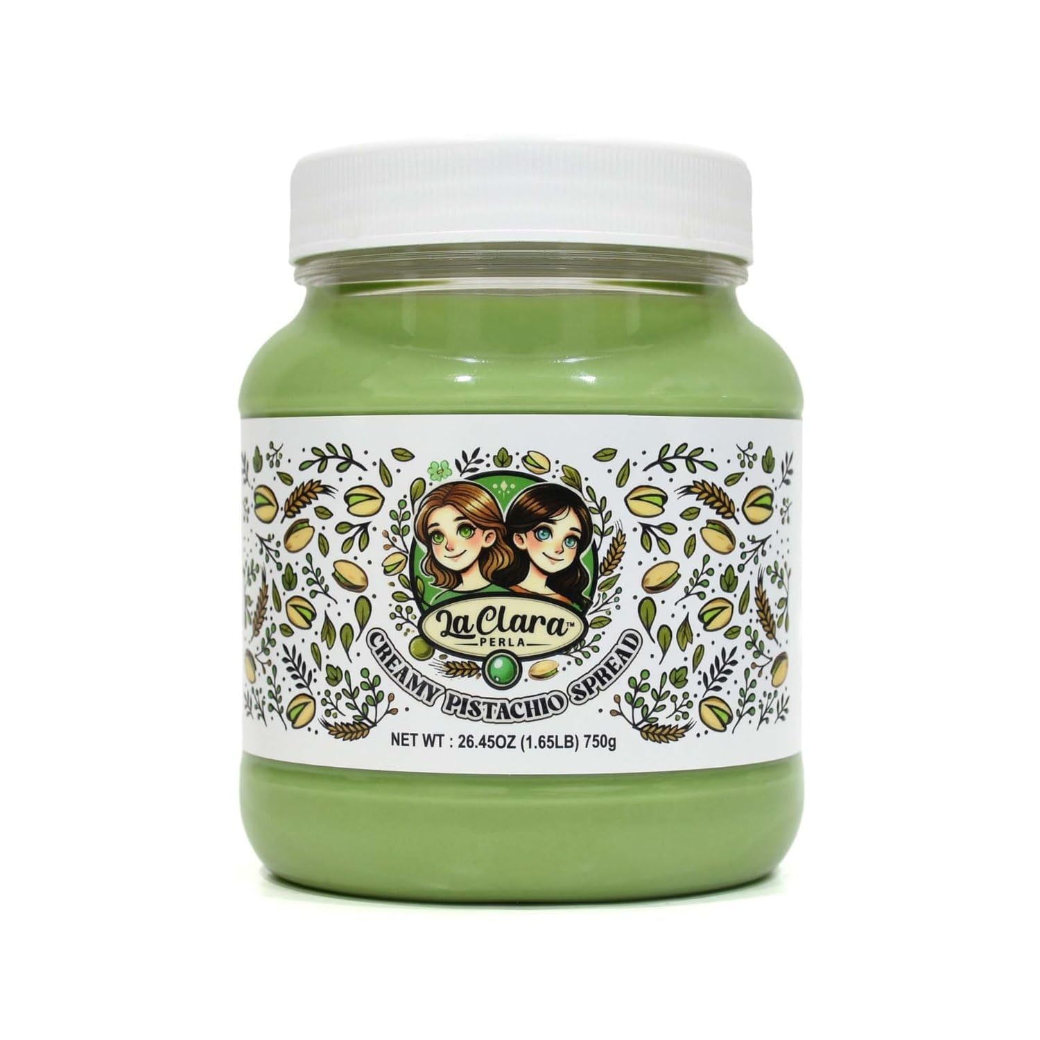 Creamy Pistachio Spread, Spreadable Pistachio Cream, 26.45 oz (750g)