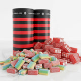 Licorice.com | Sweet & Sour Licorice Petite Bricks | Soft & Chewy Licorice | Rainbow & Strawberry | Blend of Fruity Undertones & Twirls of Tang | Pack