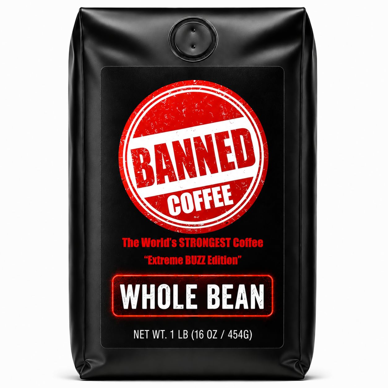Banned Coffee™ Whole Bean - World’s Strongest High Caffeine Coffee That Shouldn’t Be Allowed - Bold Medium -Dark Roast Arabica & Robusta Blend