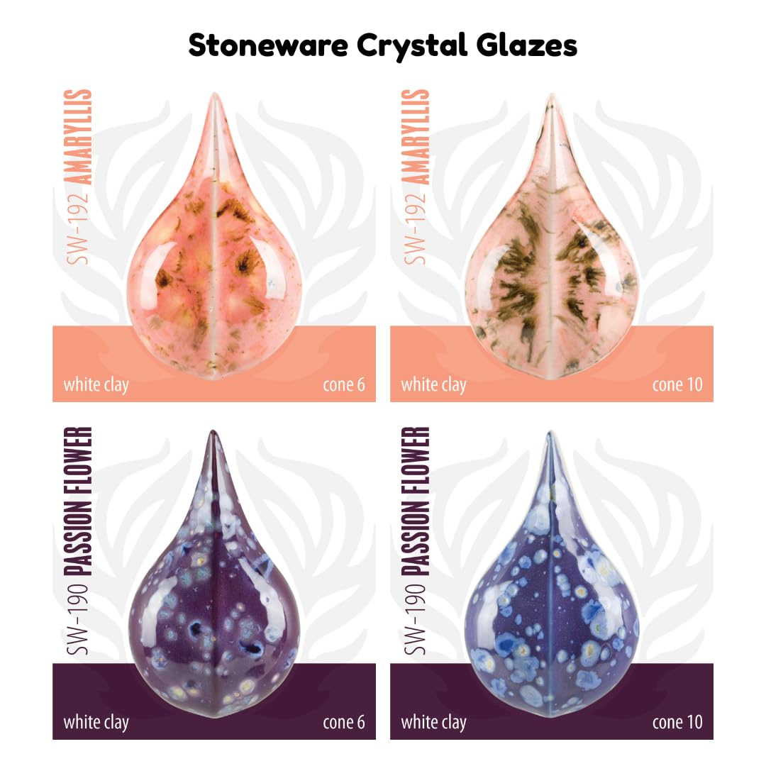 Mayco Stoneware Glazes 6-Pint Kit #4 (SWUAK4), 6 Assorted Colors