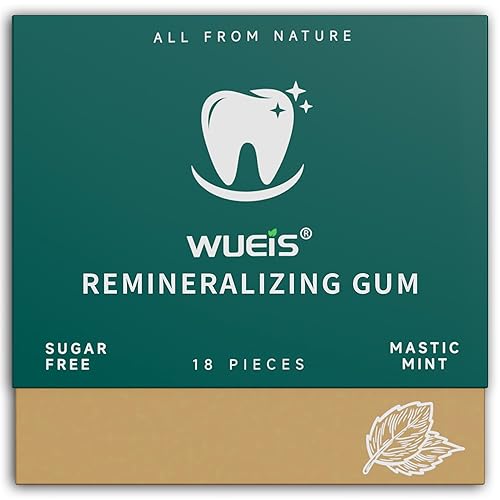 Remineralizing Gum with Hydroxyapatite & Xylitol for Enamel Support - Sugar Free Chewing Gum for Fresh Breath - Natural Spearmint Flavor, 18 Pieces