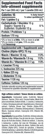 Exponent - Sector-C Fusion Energy Drink | Pack of 12, 355mL Cans | Light & Crisp Citrus Blend | Zero Sugar & Sucralose | Naturally Sourced Caffeine |