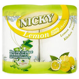 Nicky Maxi Kitchen Towels Lemon - 100 Sheets per Roll (2) - Pack of 2