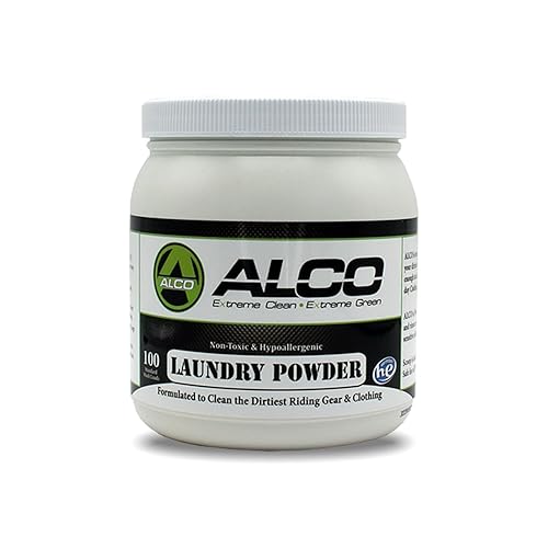 ALCO Laundry Powder - Powerful Stain Removal - Hypoallergenic and Unscented Formula for All Fabrics including Riding Gear, Gym, Baby and Delicate
