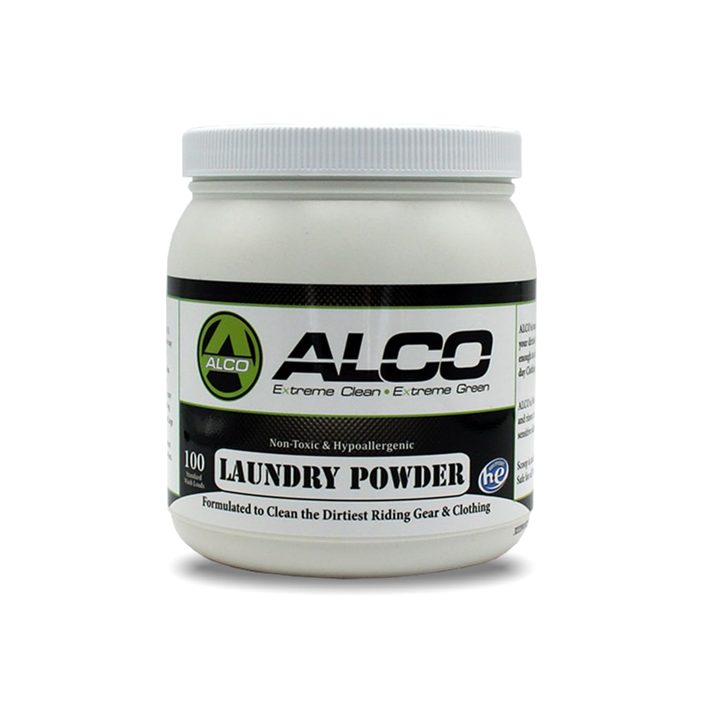 ALCO Laundry Powder - Powerful Stain Removal - Hypoallergenic and Unscented Formula for All Fabrics including Riding Gear, Gym, Baby and Delicate