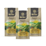 Café Britt® - Costa Rican Breakfast Blend Coffee (10.5 oz.) (3-Pack) - Whole Bean, Arabica Coffee, Kosher, Gluten Free, 100% Gourmet & Medium Dark