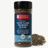 Ocean's Balance Organic Four Flake Seaweed Blend, perfect for topping rice, noodles, salads, soups, and avocado toast.(0.7oz)