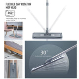 mop Floor Flat Mop Bucket Set Hand Free Squeeze Wet Dry Mop Cleaning 360 Flexible Mop for Hardwood Laminate Tiles Unisex (Size : 4 Pads) (6 Pads)