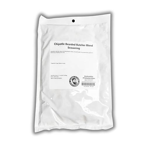 Bearded Butchers Chipotle Seasoning 13oz - Smoky & Flavorful - Perfect for 25 lbs of Brats, Sausages, Jerky, and More - No MSG, No Preservatives