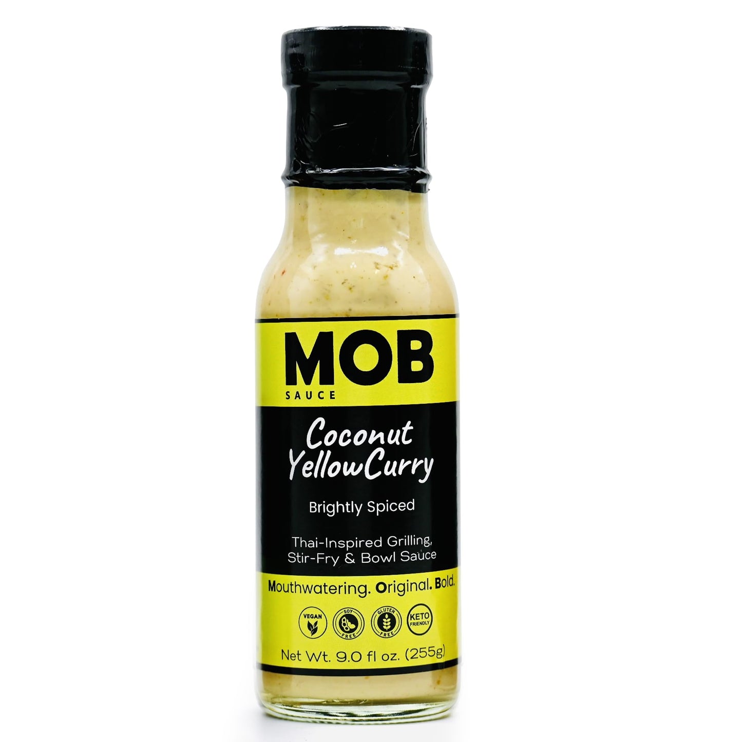 MOB Sauce Coconut Yellow Curry - Award Winning Thai-Inspired Grilling, Stir-Frying & Bowl Sauce that’s Vegan, Gluten-Free, Keto-Friendly with Natural