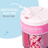 Sweets Indeed Valentines Dye Free Sprinkles | Red & Pink Sanding Sugar with Red White Pink Jimmies Mix | Baking & Decorating | No Artificial Dyes |