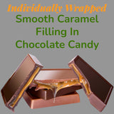 Sugar Free Milk Chocolate Caramel Tiles-1 lb Deliciously Crafted for a Guilt-Free Indulgence Made with Stevia Extract-Perfect for Health-Conscious