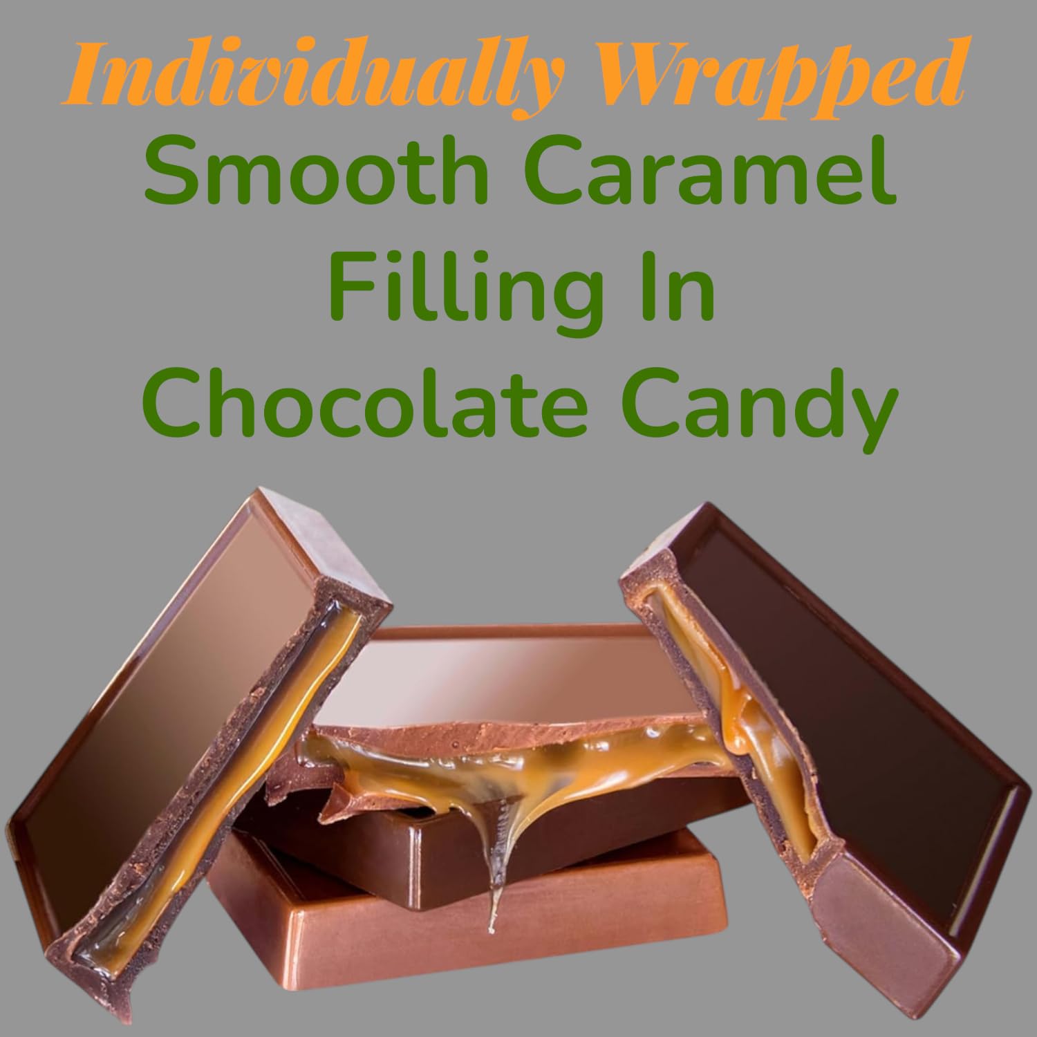 Sugar Free Milk Chocolate Caramel Tiles-1 lb Deliciously Crafted for a Guilt-Free Indulgence Made with Stevia Extract-Perfect for Health-Conscious