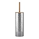 nu steel TBH-MET-17 Slim Compact Freestanding Toilet Bowl Brush and Holder for Bathroom Storage and Organization - Space Saving, Sturdy, Deep