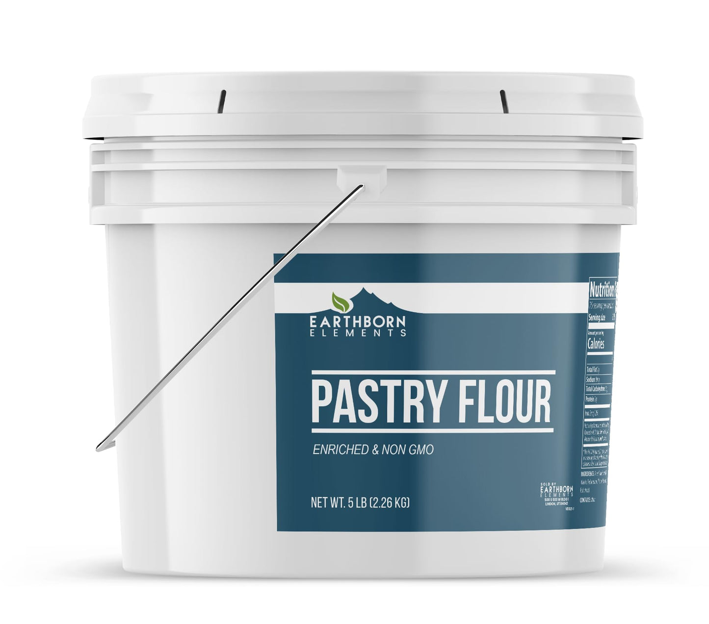 Earthborn Elements Pastry Flour 5 Pound Bucket, Baking, Always Pure