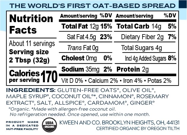 Oat Haus Organic Cinnamon Graham Granola Butter | Peanut-free, Almond (Tree-Nut) Free, & School-Safe (Top 8 Allergen Free) | Sunflower Seed & Cookie