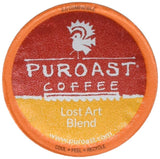 Puroast Low Acid Coffee| Lost Art Single Serve Pods | Medium Roast | High Antioxidants & High pH |No Bitter Aftertaste | Reduced Heartburn & GERD
