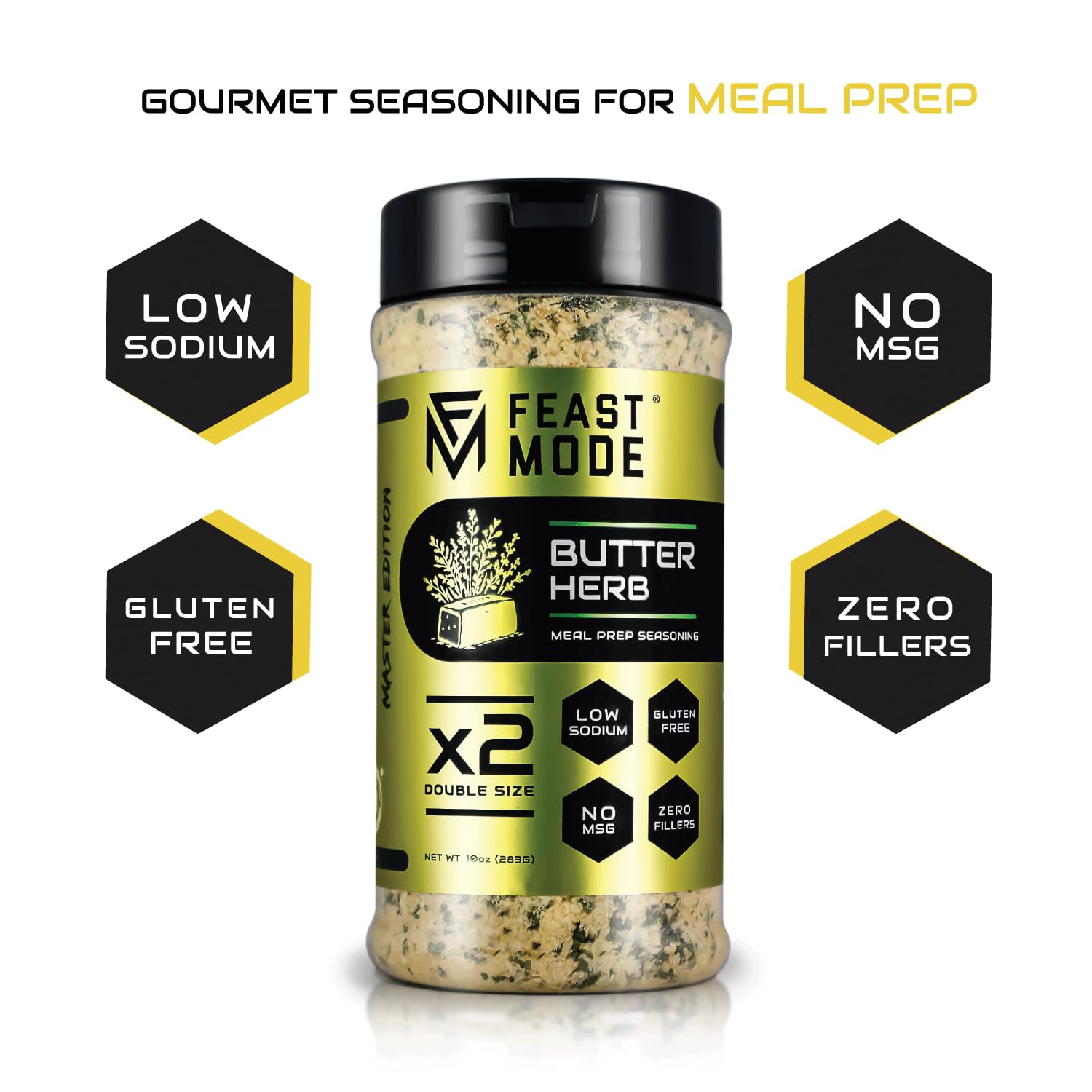Butter Herb Seasoning | Feast Mode Flavors 10oz Master Edition | Low Sodium | Low Calorie | Zero Artificial Fillers Binders or Dyes | Natural Meal