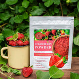 Wild Harvested Strawberry Freeze-Dried Powder - 2 Oz - Natural Strawberry Powder, No added sugar, No GMOs