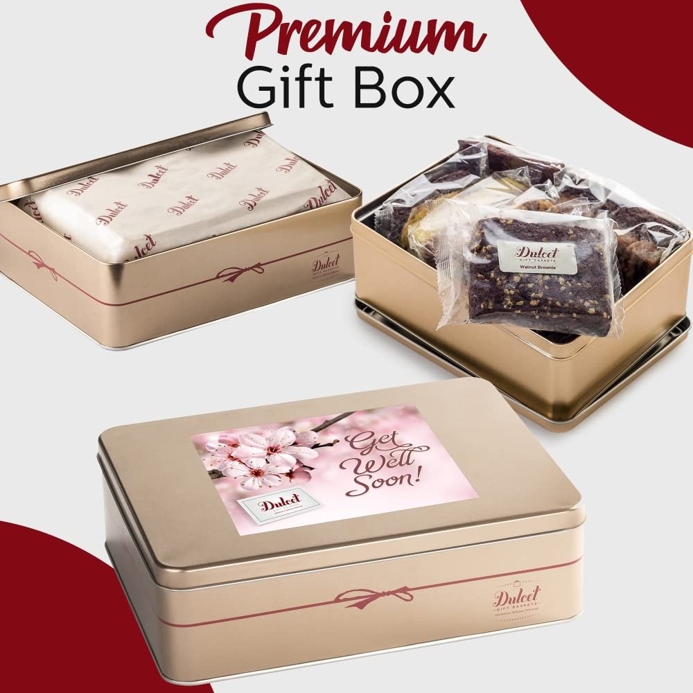 Get Well Soon Gift Basket, Gourmet Get Well Basket for, Wife, Girlfriend, Mom, Daughter, Dad, Son, or Coworker Care Packages by Dulcet Gift Baskets