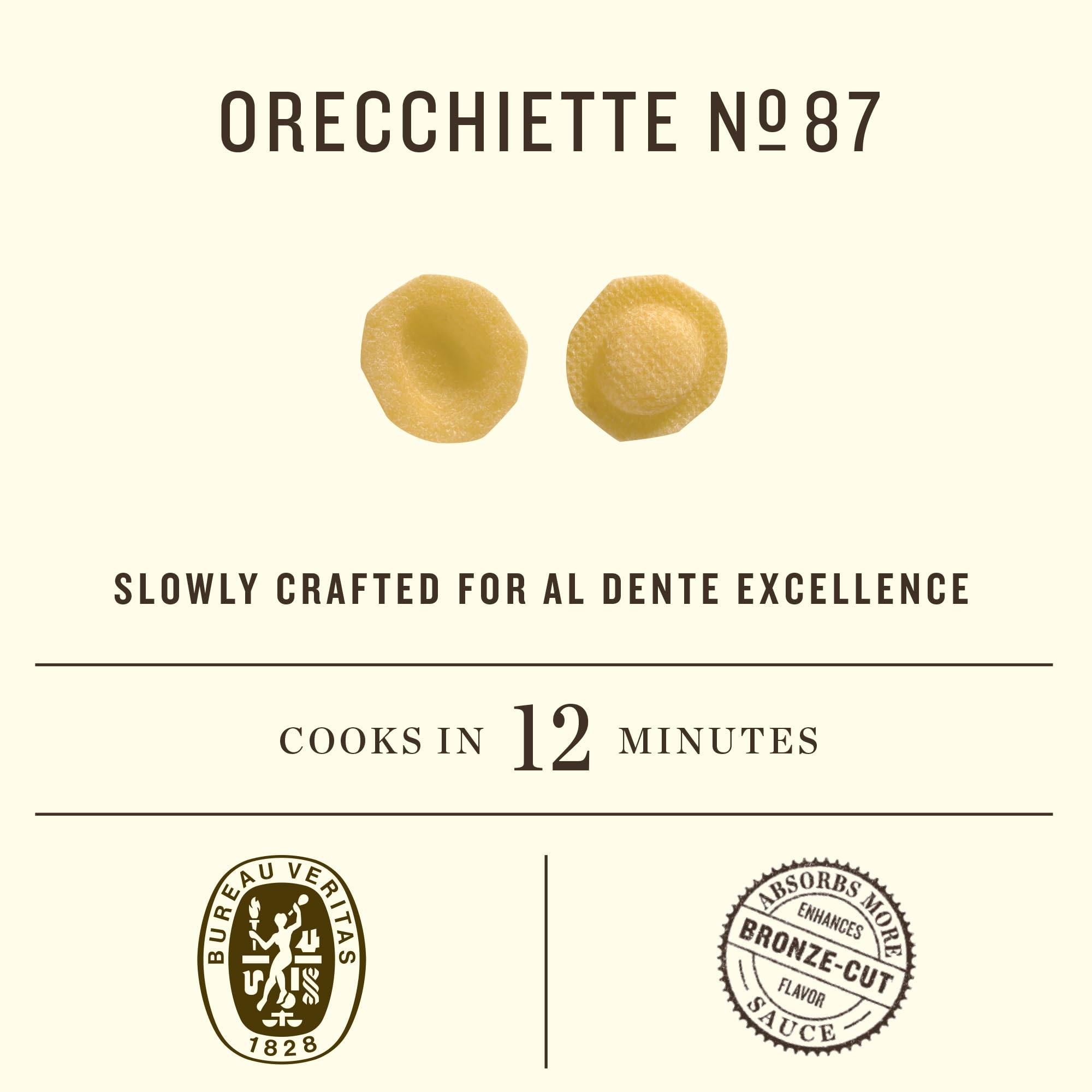 Rummo Orecchiette Pasta N.87 - Orecchiette Pasta Noodles, Dry Pasta, Durum Wheat Orecchiette, Imported from Italy - 16 Ounce (Pack of 3)