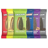 SMACKIN' Sunflower Seeds, Roasted Jumbo Small-Batch, American Made - 6 Flavor Variety. 1.5oz bags (6 Bags)
