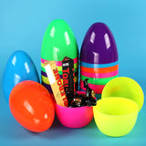 ROSAUI 7.87” Easter Eggs, Set of 12 Jumbo Easter Eggs | Colorful Empty Plastic Eggs | Candy Gift Containers | Easter Basket Décor