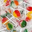 Tiger Pop Lollipops Assorted Mix Fruit Flavors-1.5 lbs Flat and Round Lollipops, Individually Wrapped for Freshness and Convenience- Swirl of Mixed