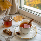 Teeccino Chaga Ashwagandha Tea - Butterscotch Cream - Organic Mushroom Adaptogenic Herbal Tea, 3x More Herbs than Regular Tea Bags, Prebiotic