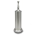 Indecor Home Brushed Nickel Toilet Bowl Brush with Holder, Durable Bathroom Cleaning Tool, Modern Design for Easy Toilet Maintenance, Bathroom Cleaner