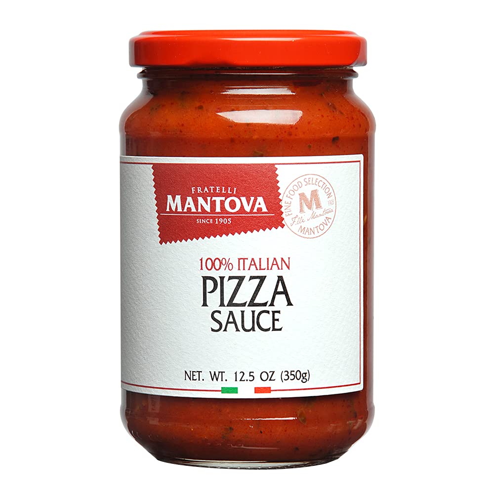 Mantova Pizza Sauce, Authentic, Gluten-Free, Perfect for Homemade Pizzas, Pasta Dishes, and Dips - Made with Premium All-Natural Ingredients, No Added
