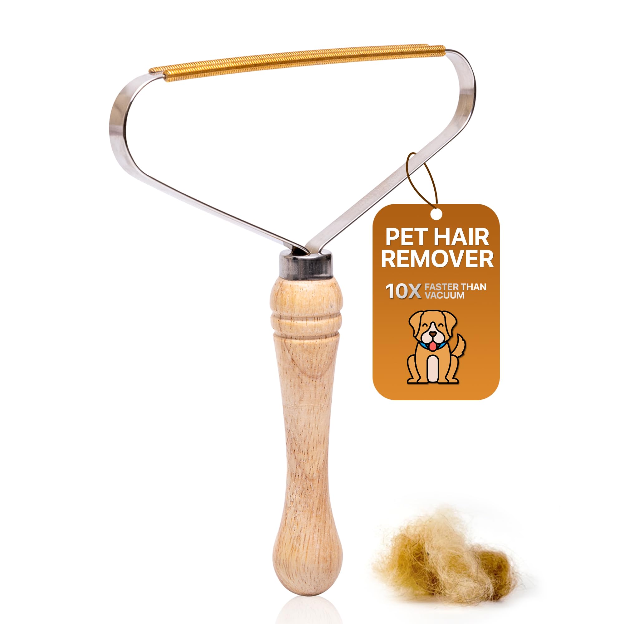 1-Pack Pet Hair Removal Tool - Carpet Rake and Squeegee for Pet Hair Remover Tool - Lint Remover and Hair Scraper for Couch - Easy to Clean Fuzz Fur