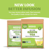 HANDPICK, Green Tea Loose Leaf (255g/9oz) 127 Cups | Non-GMO, 100% Pure Green Tea Leaves Sourced from Himalayas, India | Resealable Ziplock Pouch