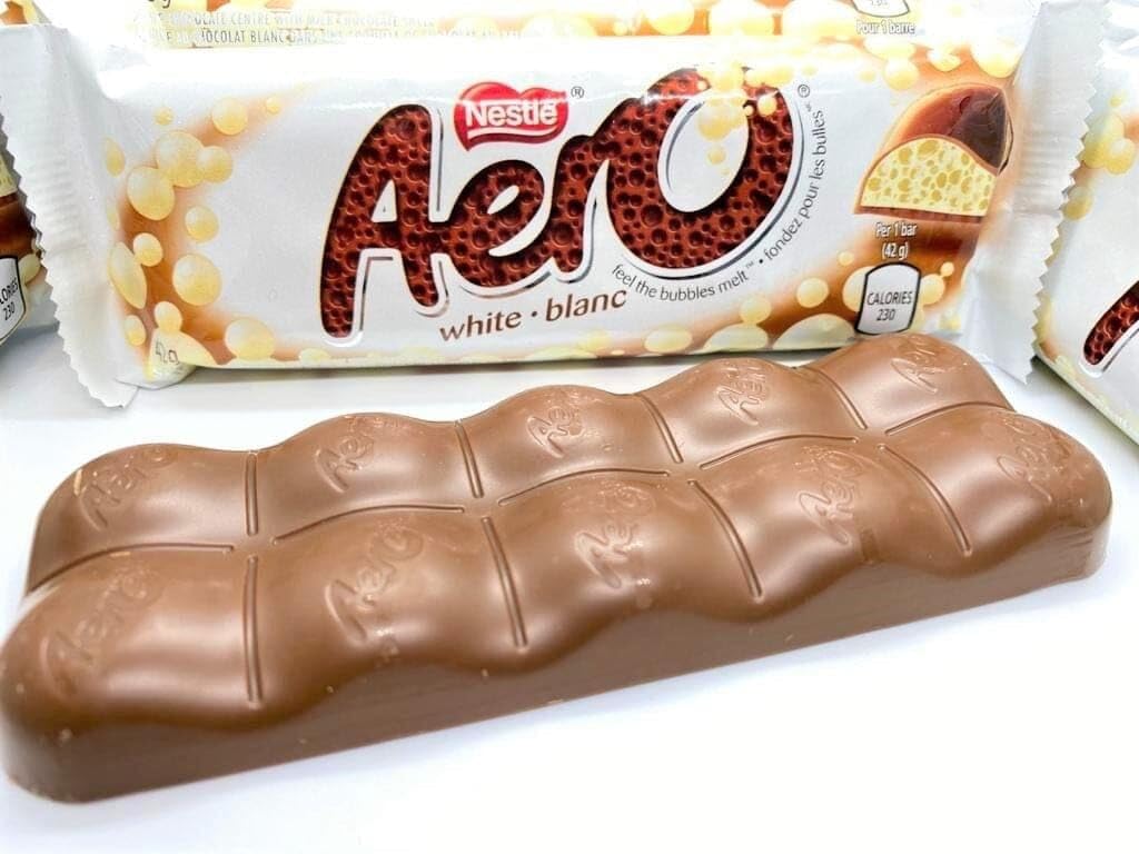 AERO White Chocolate Bars, 42g/1.5 oz., 24 Count, {Imported from Canada}
