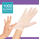 Nicole Home Collection 50 Count Vinyl Gloves | Universal Size | Latex Free | Powder Free
