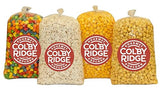 4 Flavor Gourmet Popcorn Assortment 8 Gal. (128 Cups) Large Sampler - White, Caramel, Cheese, and Rainbow Bulk Popped