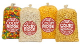 4 Flavor Gourmet Popcorn Assortment 8 Gal. (128 Cups) Large Sampler - White, Caramel, Cheese, and Rainbow Bulk Popped