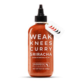 Weak Knees Curry Sriracha Hot Sauce - Infused with Aromatic Curry Spices & Bold Korean Gochujang Paste for Rice, Vegetables & Marinades - Made in